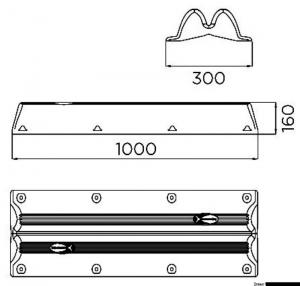 Protezione per pontile 1000 mm blu